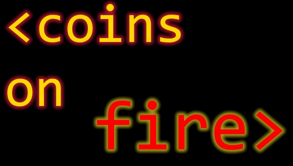 coins on fire